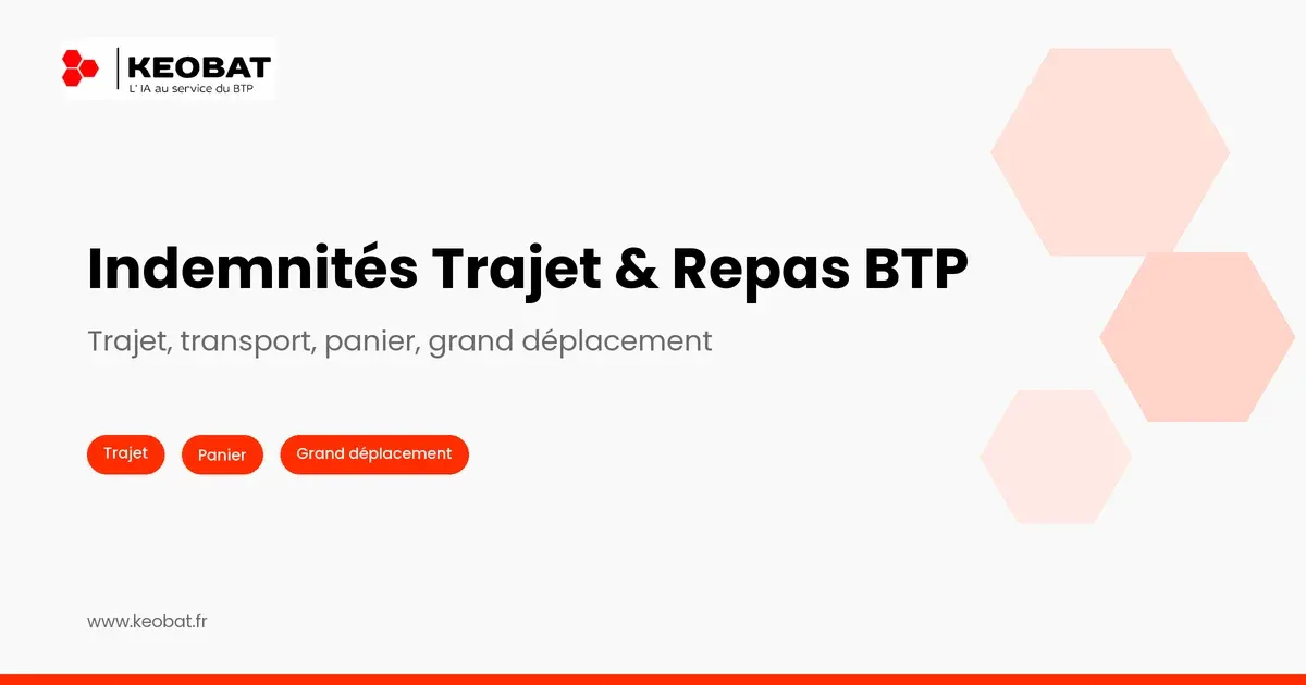 Indemnités de Trajet et de Repas dans le BTP : le Guide