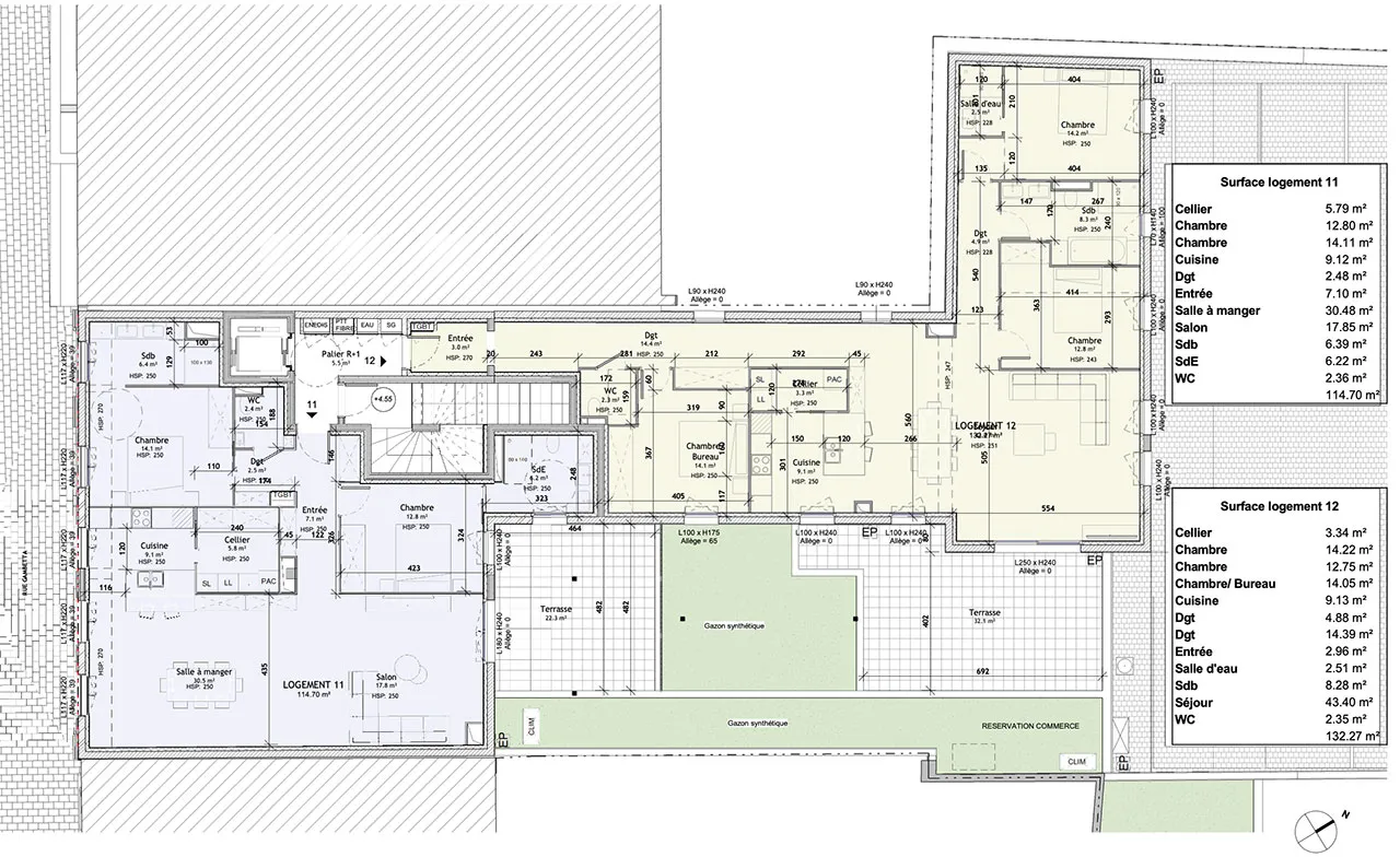 Aperçu du plan de chantier
